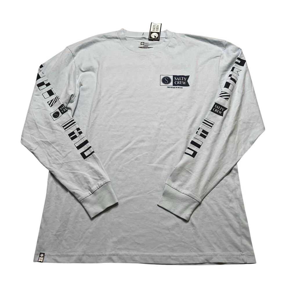 Salty Crew Alpha Premium NWT Long Sleeve T-Shirt Light Blue -‎ L - Picture 3 of 12